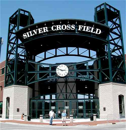 Photo of TG and SB at Silver Cross Field