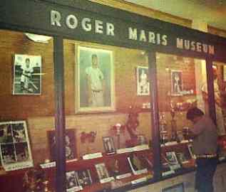 Roger Maris Museum display case