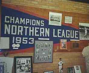 Photo of 1953 Northern League champions banner