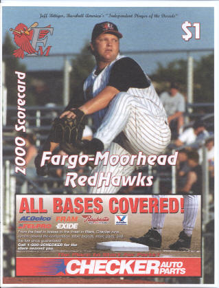 Fargo-Moorhead RedHawks Scorecard '00