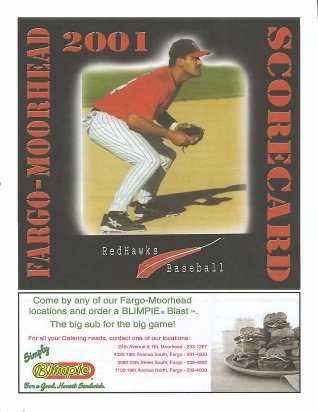 Fargo-Moorhead RedHawks Scorecard '01