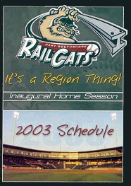 2003 RailCats Pocket Schedule