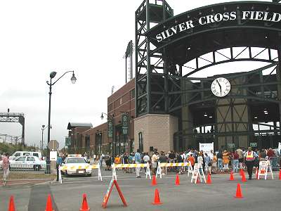 Photo of crossing guards at ballpark