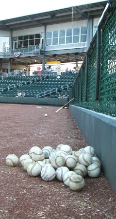 Photo of baseballs and bat