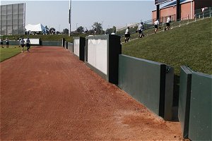Photo of right field wall