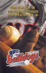 2001 Saltdog pocket schedule