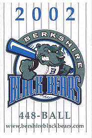 2002 Berkshire Black Bears pocket schedule