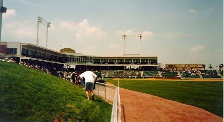 Photo of first base berm