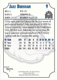 Sioux Falls Canaries card back